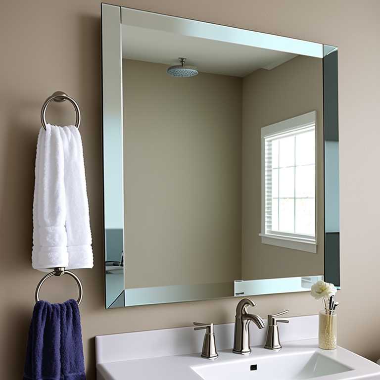 Bathroom Mirror with Clips