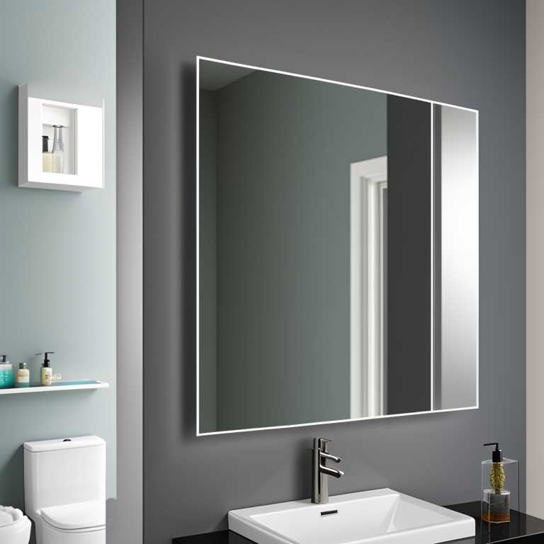 Bathroom Mirror with Clips