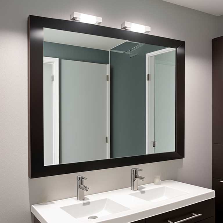 Bathroom Mirror with Clips