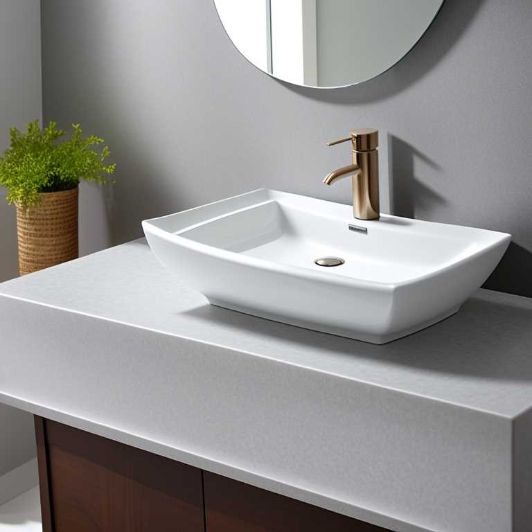 bathroom sink with standing water