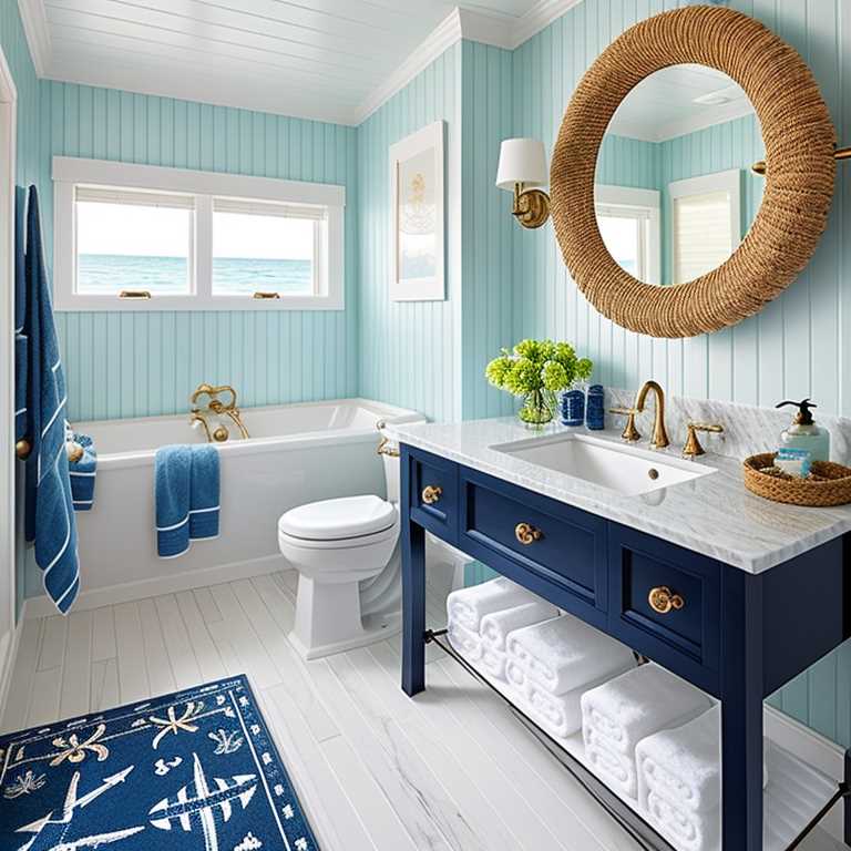 Bathroom with Nautical Decor