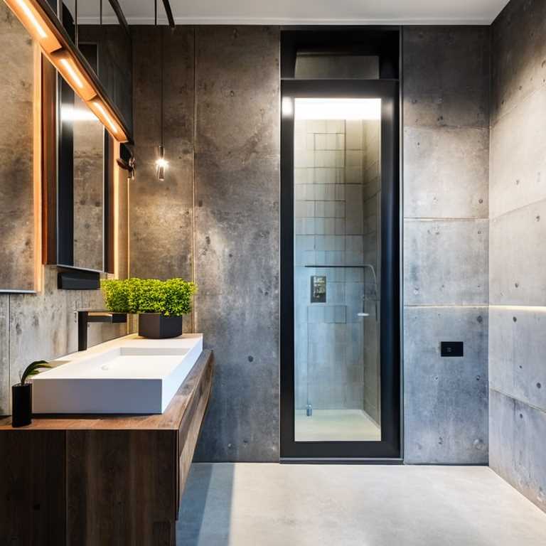 industrial style bathroom