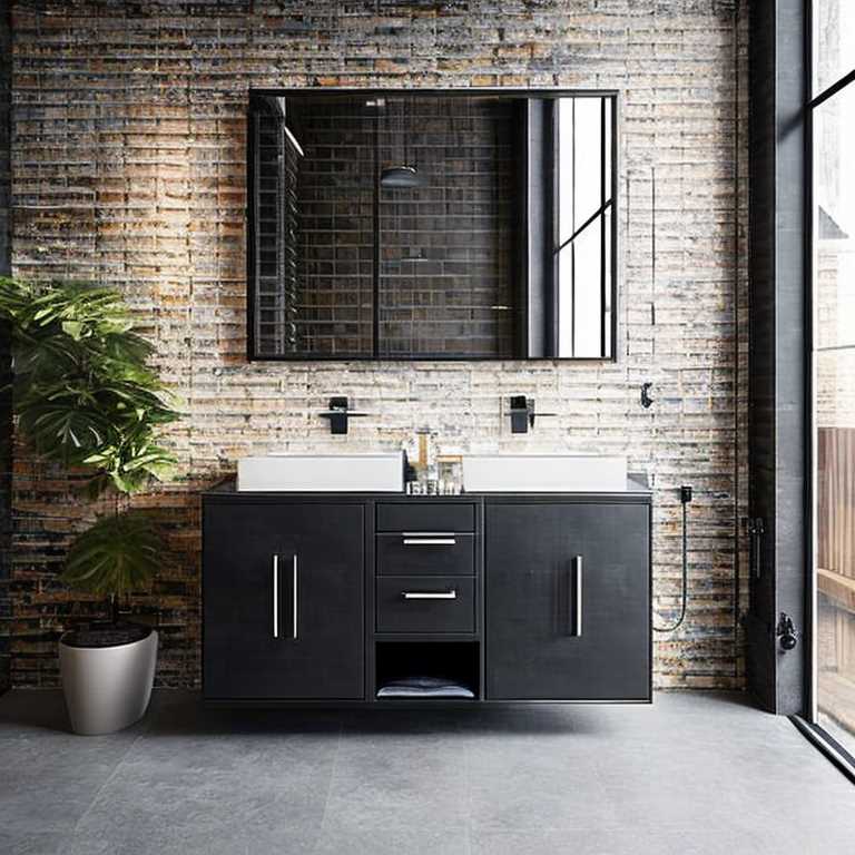 industrial style bathroom