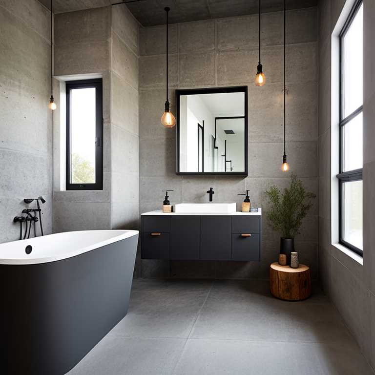 industrial style bathroom