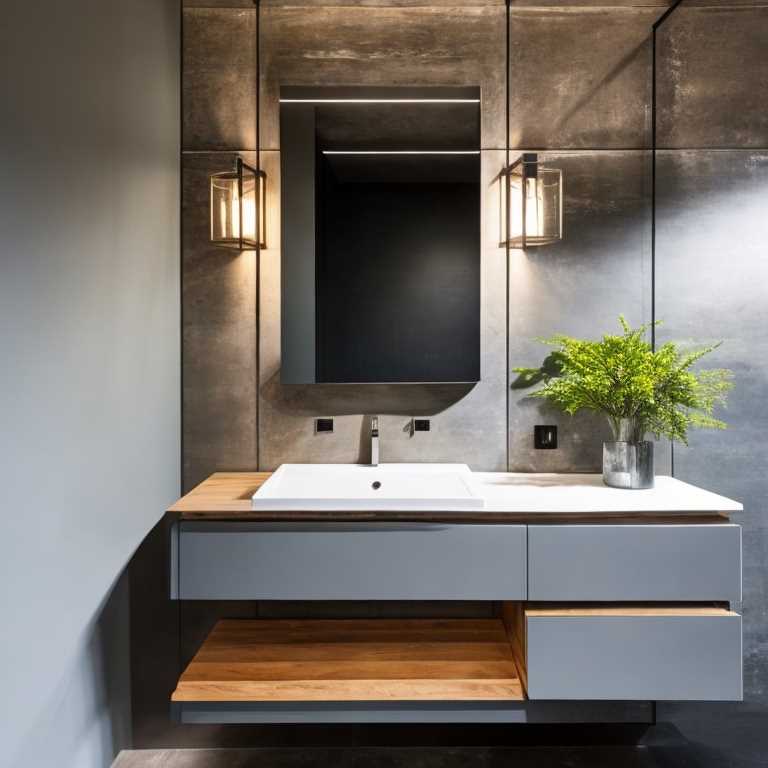 industrial style bathroom