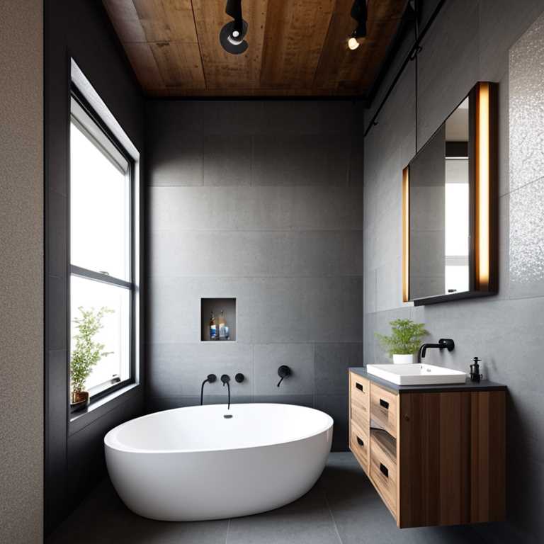 industrial style bathroom