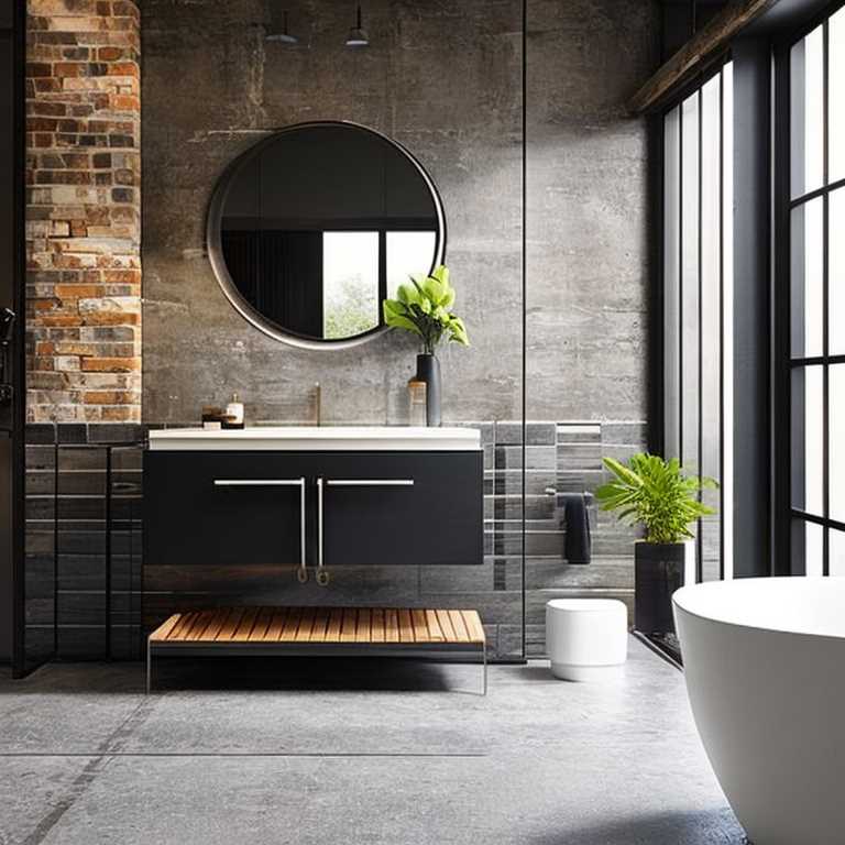 industrial style bathroom