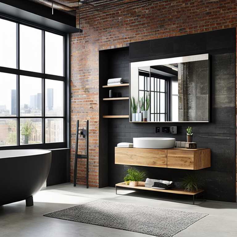 industrial style bathroom