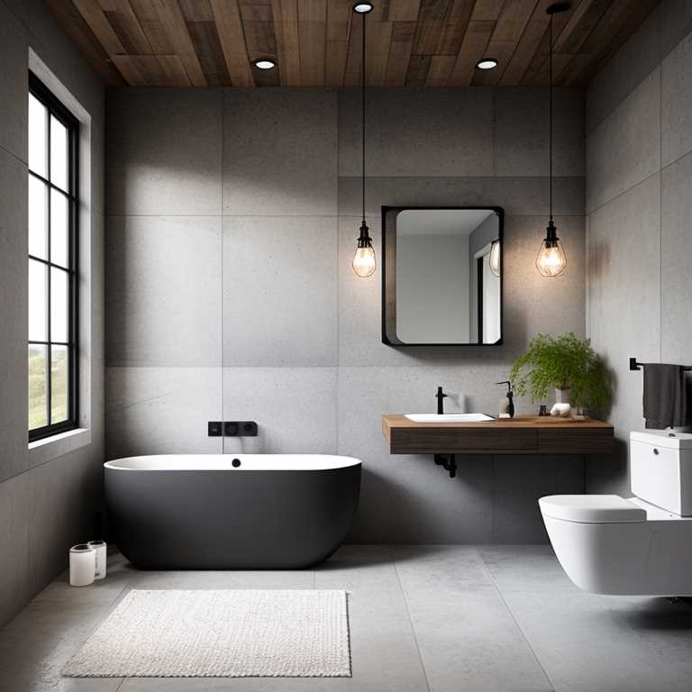 industrial style bathroom