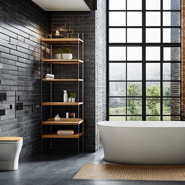 industrial style bathroom