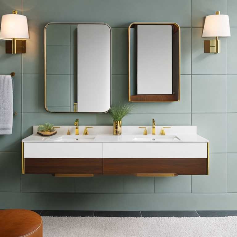 Mid century bathroom vanities