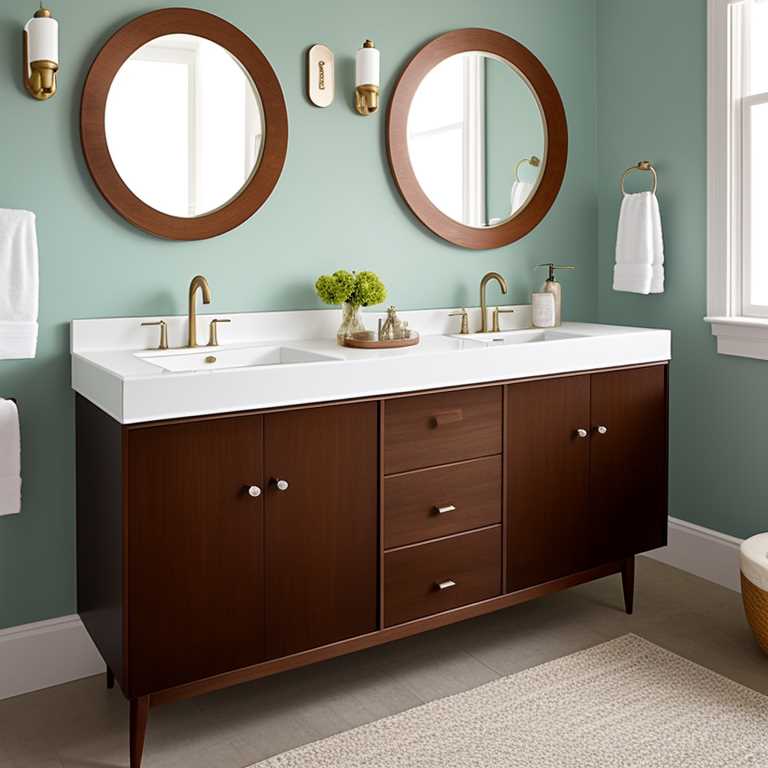 Mid century bathroom vanities